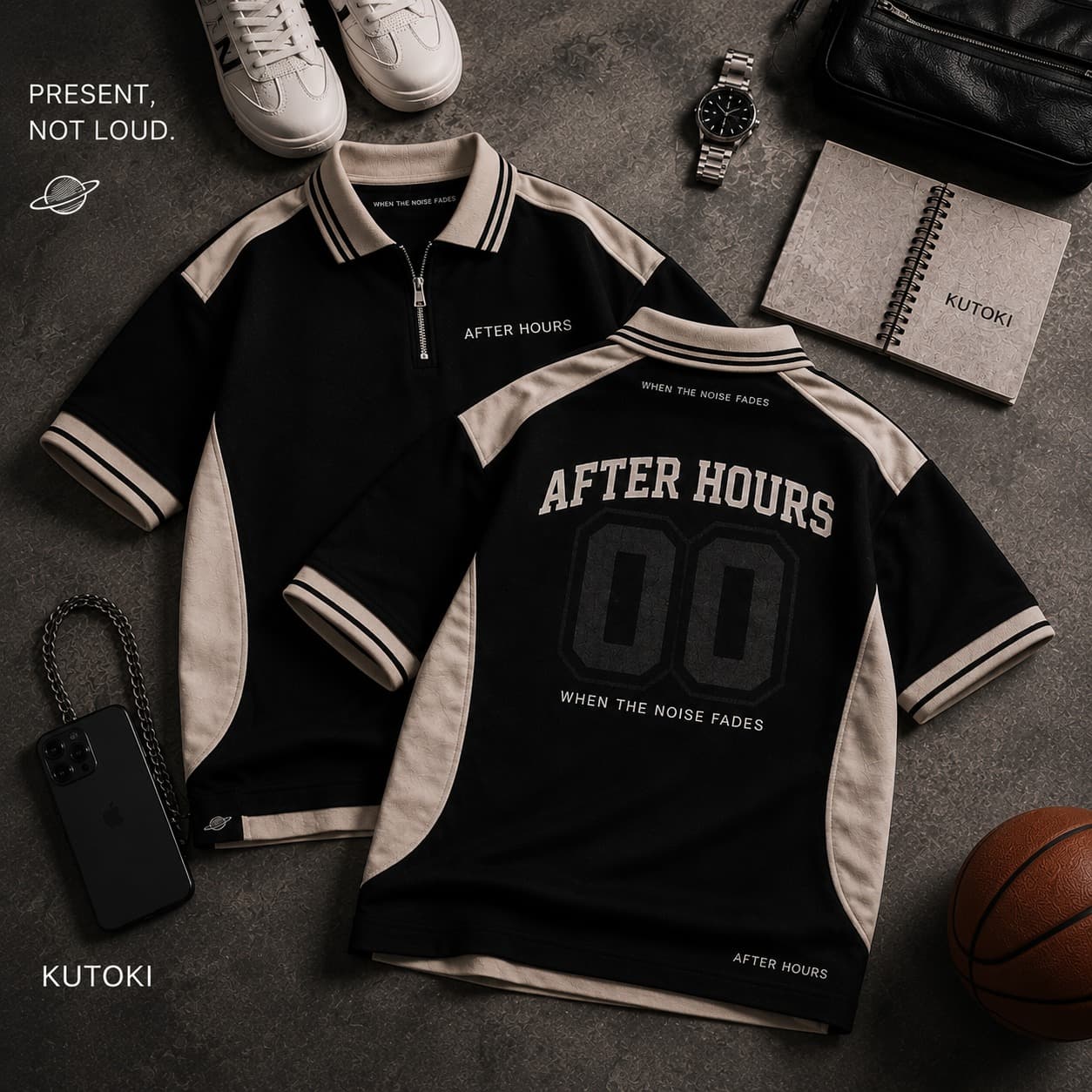 AFTER HOURS Quarter-Zip Polo